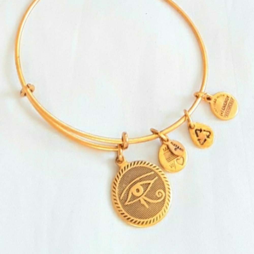 Alex and Ani Eye Of Horus Charms Bracelet Adjustable Size